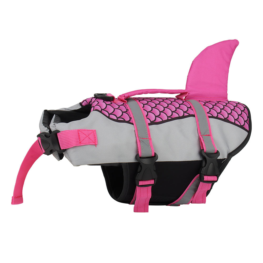 Ripstop Shark Dog Life Jacket - Rose Red / 2XL