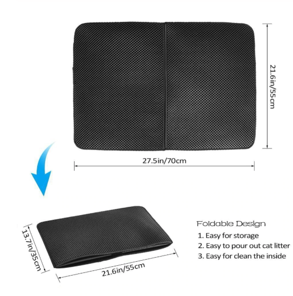 Foldable Honeycomb EVA Cat Litter Mat