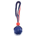 Ball Toy with Elastic Rope for Dogs - Bone Ball Blue