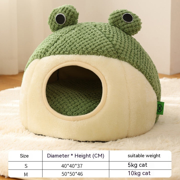 Plush Frog Pet Bed
