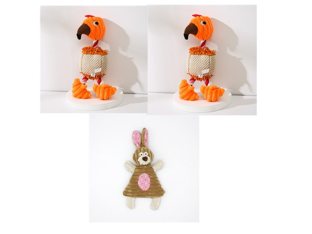 Plush Donkey and Friends Dog Toy - Set11