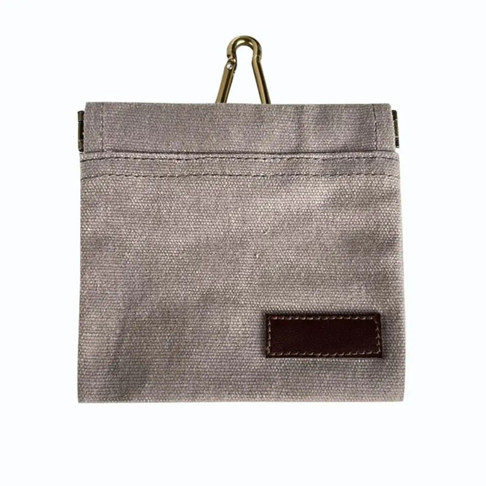 Waxed Canvas Dog Treat Pouch - Gray