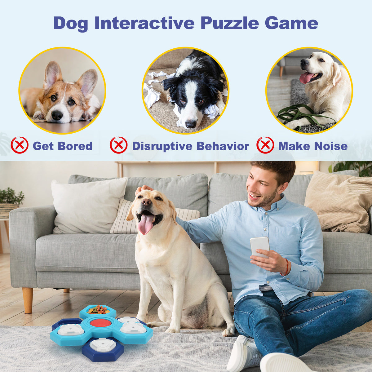 4-Layer Slow Feeder Puzzle Bowl