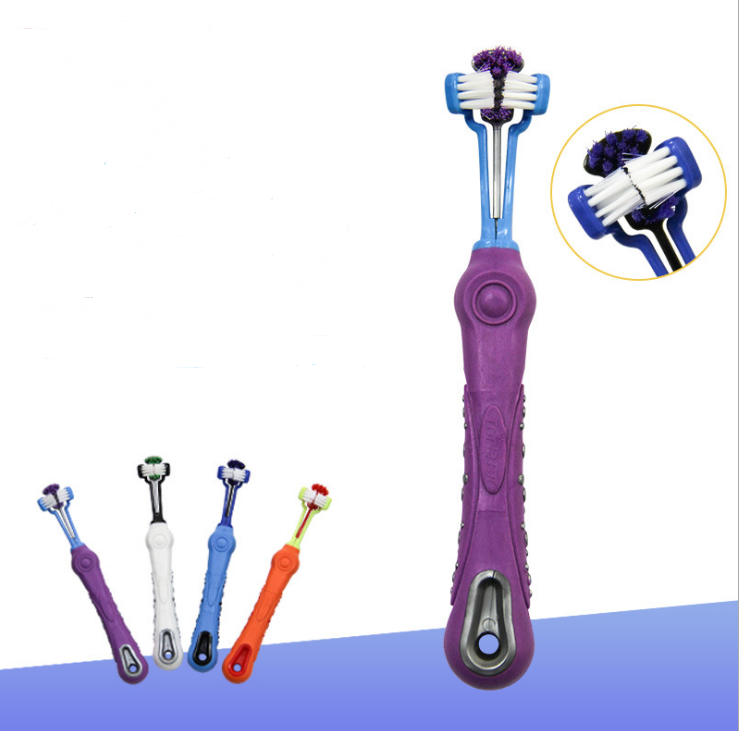 Three-Sided Dog Toothbrush