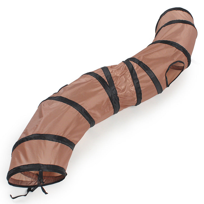 Collapsible S-Shaped Cat Tunnel