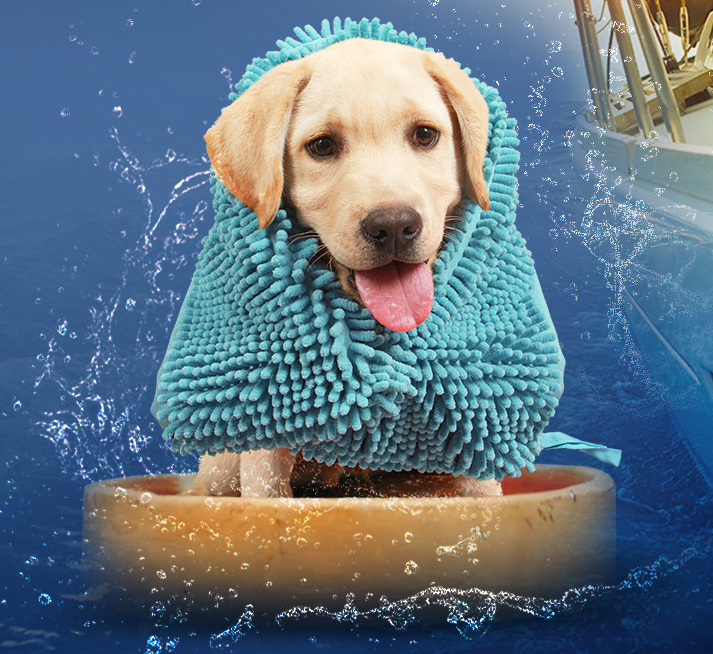 Absorbent Chenille Pet Bath Towel
