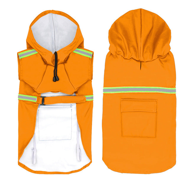 Reflective Dog Raincoat with Pocket