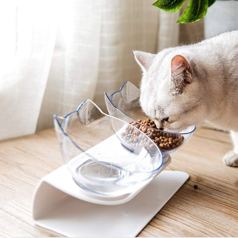 Elevated Tilted Cat Bowl Stand