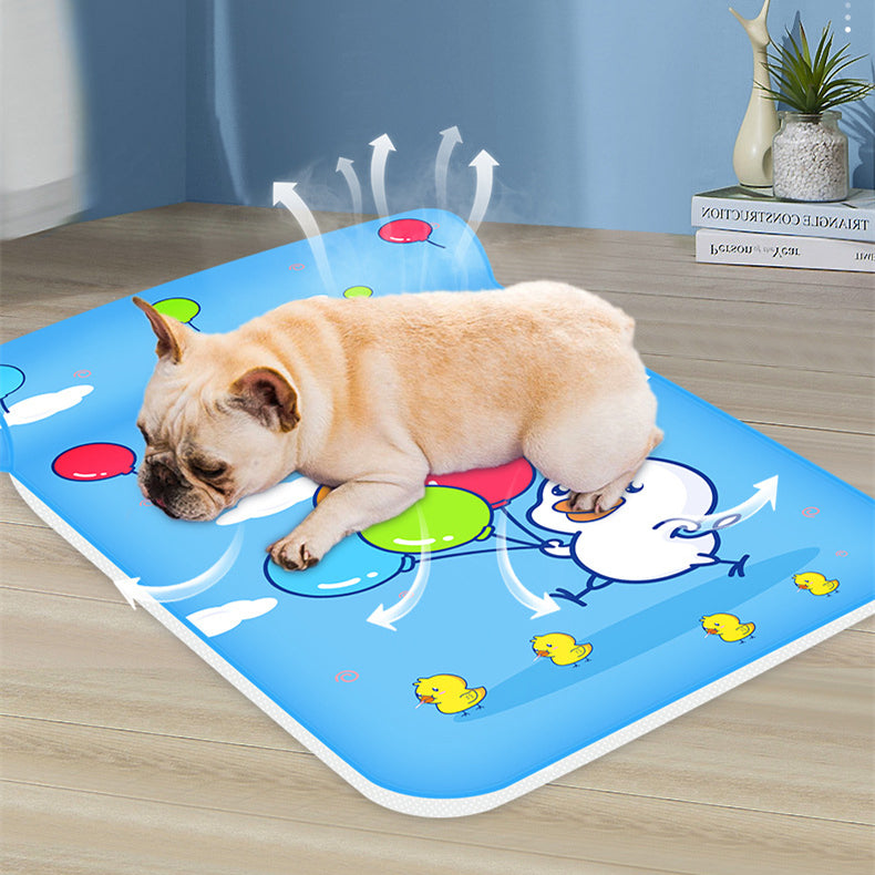 Non-Slip Padded Ice Silk Pet Mat