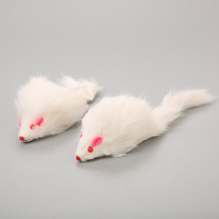 Hanging Door Mouse Toy for Cats - White