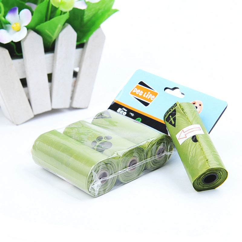 Green Dog Poop Bag Rolls