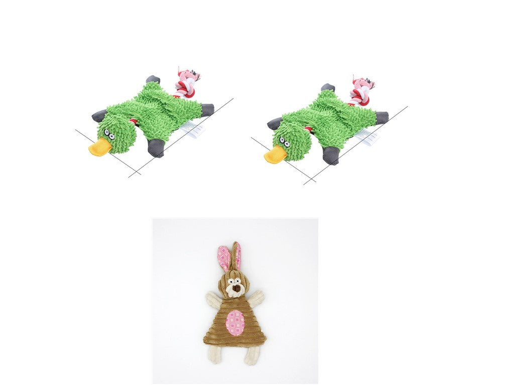 Plush Donkey and Friends Dog Toy - Set6