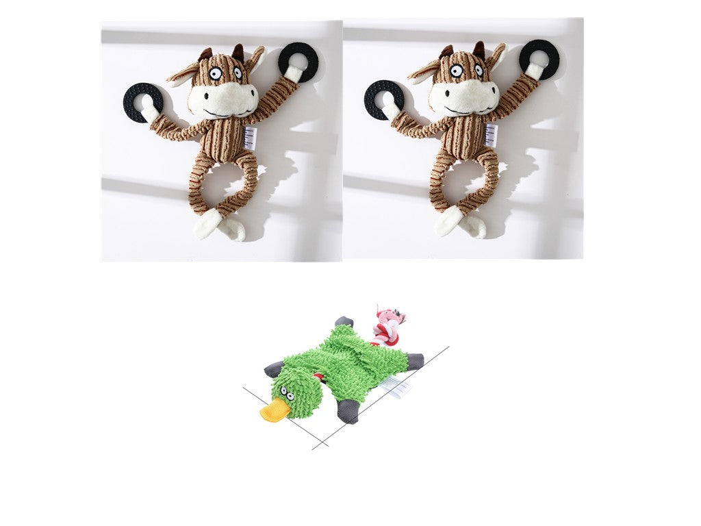 Plush Donkey and Friends Dog Toy - Set15