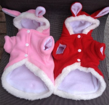 Bunny Ear Fleece Pet Hoodie