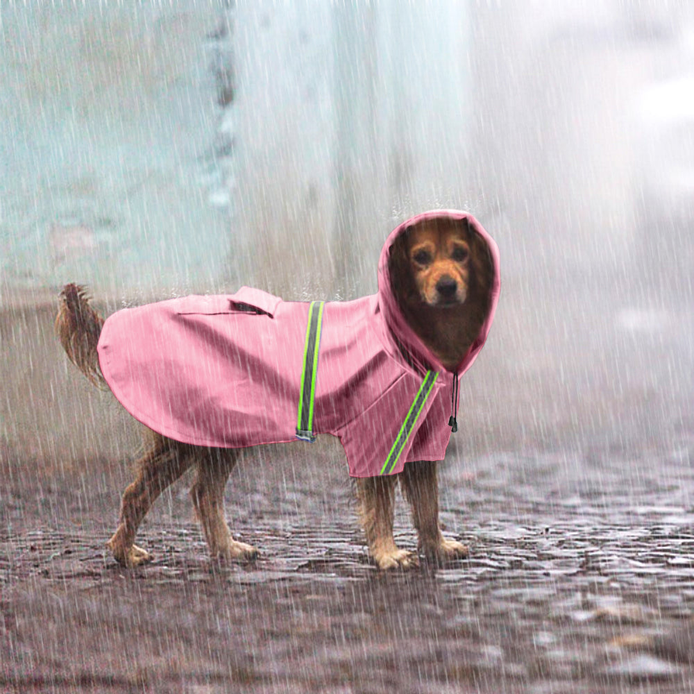 Reflective Dog Raincoat with Pocket