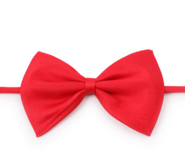 Adjustable Solid Color Pet Bow Tie - Red