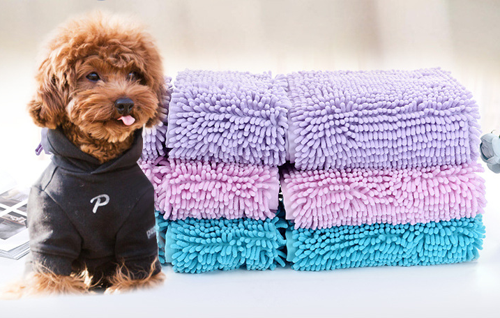 Absorbent Chenille Pet Bath Towel