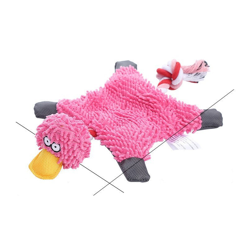 Plush Donkey and Friends Dog Toy - Pink duck
