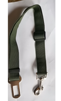 Adjustable Car Seat Belt Dog Lead - Army green