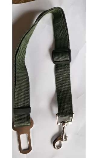 Adjustable Car Seat Belt Dog Lead - Army green