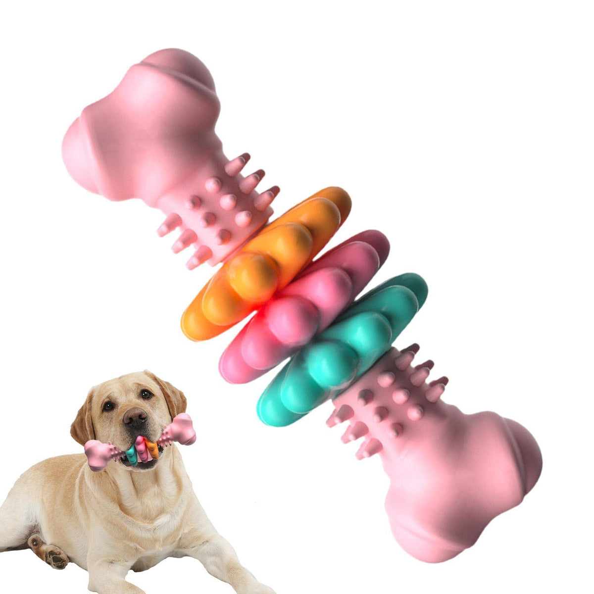 Bone-Shaped TPR Chew Toy for Dogs