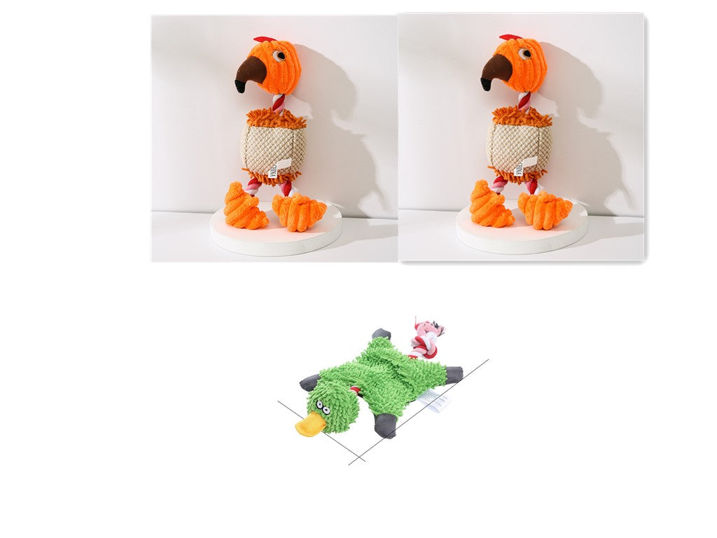 Plush Donkey and Friends Dog Toy - Set17