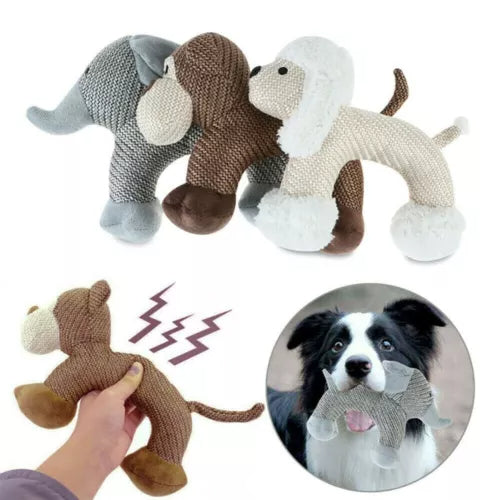 Squeaky Plush Animal Toy for Dogs