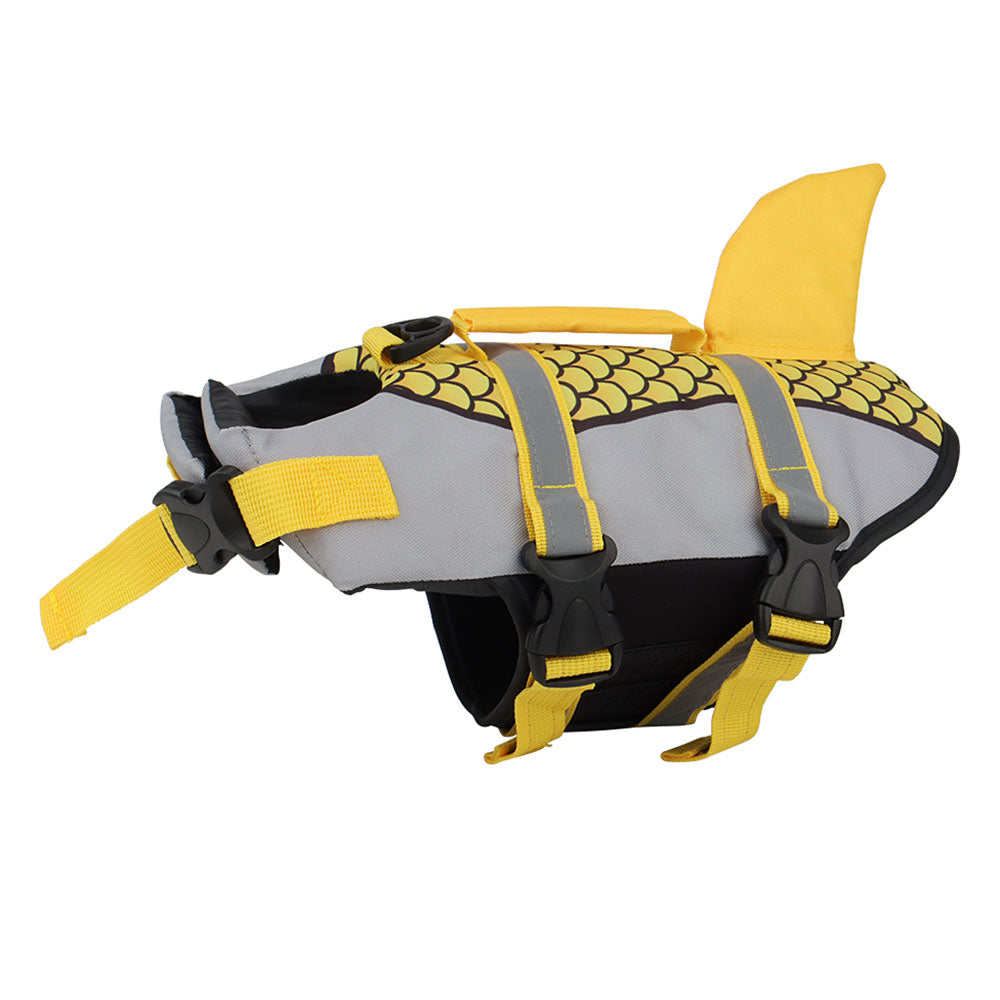Ripstop Shark Dog Life Jacket - Yellow / 2XL