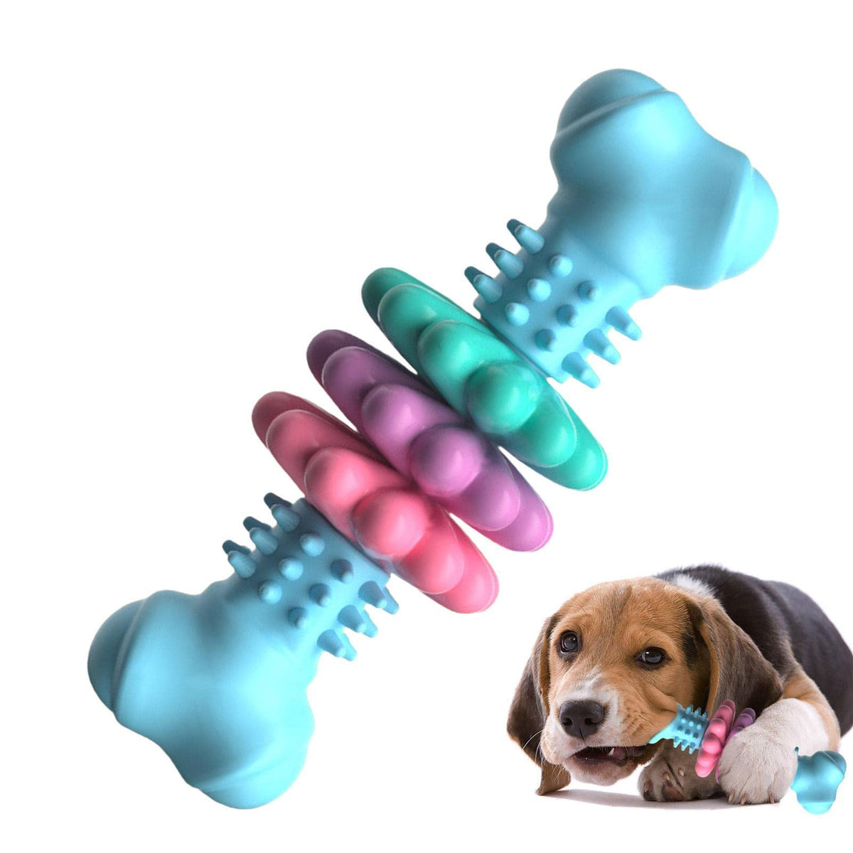Bone-Shaped TPR Chew Toy for Dogs
