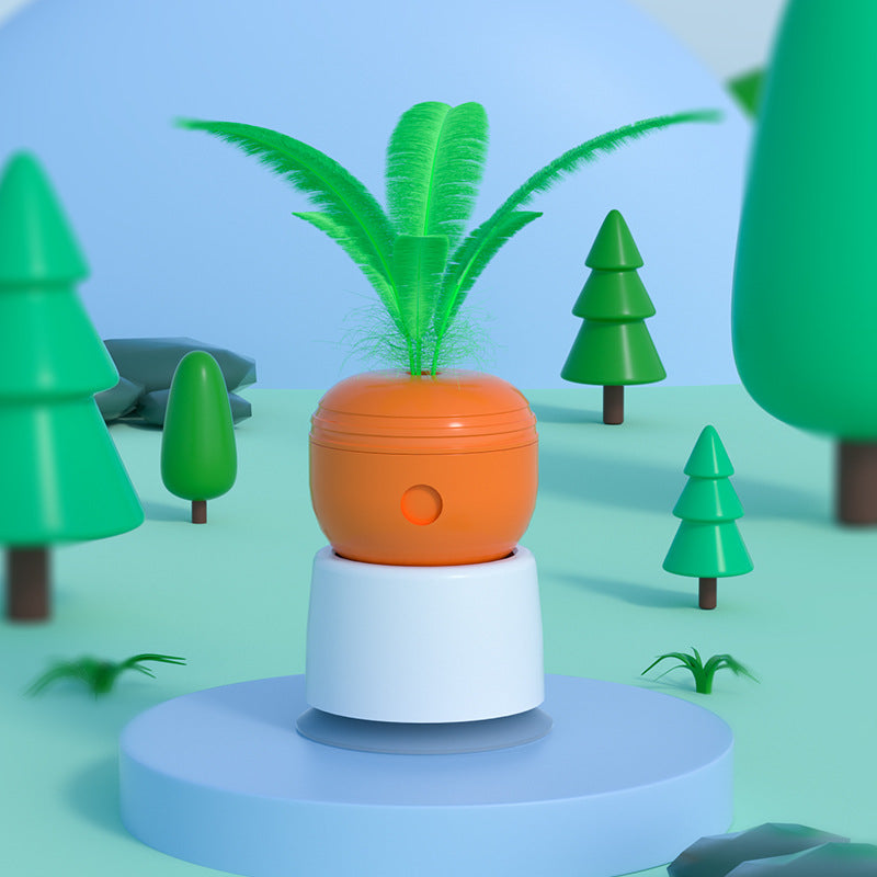 Spring Carrot Treat Toy for Cats