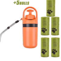 Claw Pooper Scooper with Bag Dispenser - Orange Set