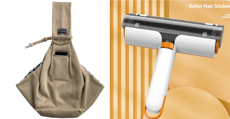 Reusable Pet Hair Remover Roller - White Orange set