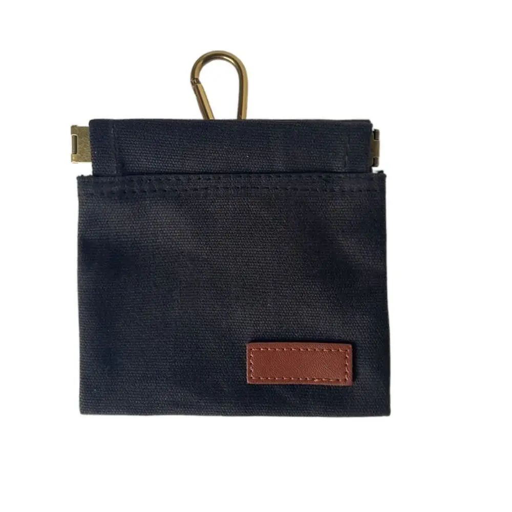 Waxed Canvas Dog Treat Pouch - Black