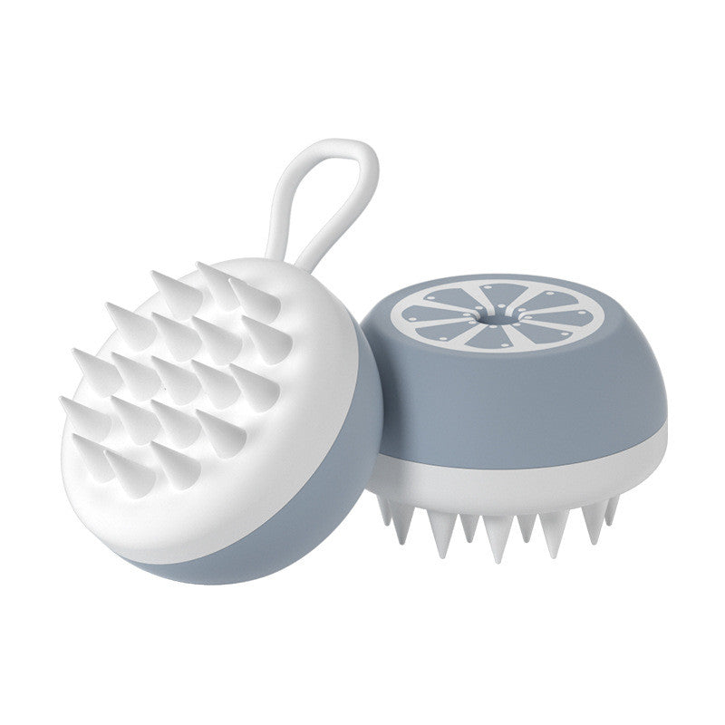 Silicone Pet Bath and Massage Brush - Grey / Massage head