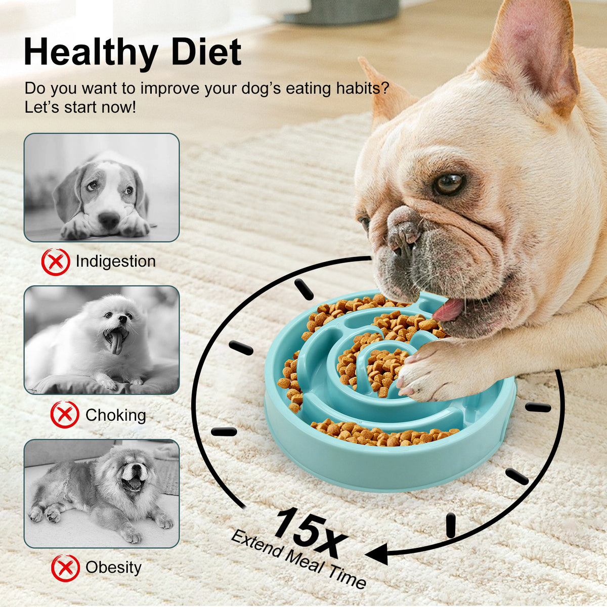 Silicone Slow Feeder Dog Bowl