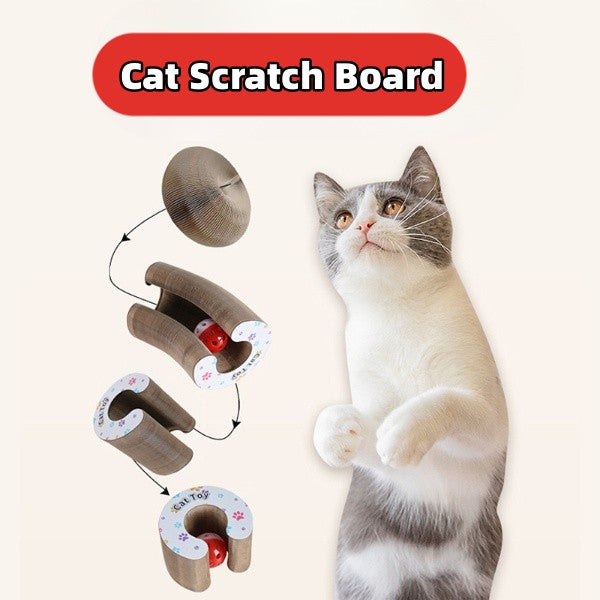 Accordion Cat Scratcher with Track Ball