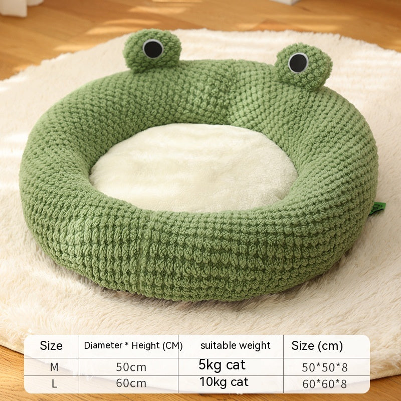 Plush Frog Pet Bed