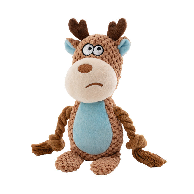 Plush Animal Rope Tug Toy for Dogs