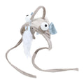 Head-Worn Feather Teaser Hat for Cats - Grey