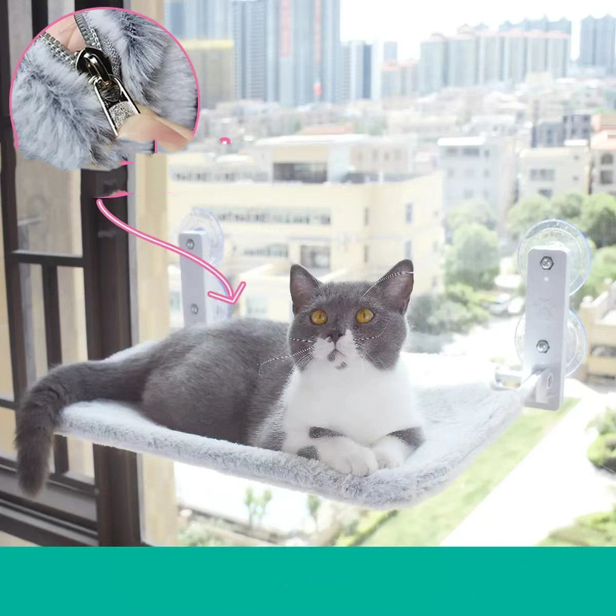 Window Cat Perch with Suction Cups