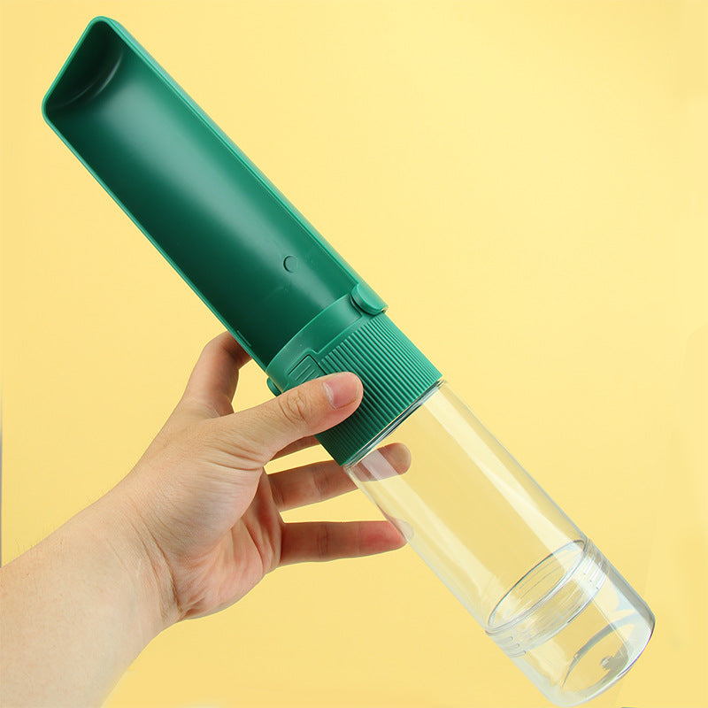 Pet Water Bottle with Slide-Out Trough