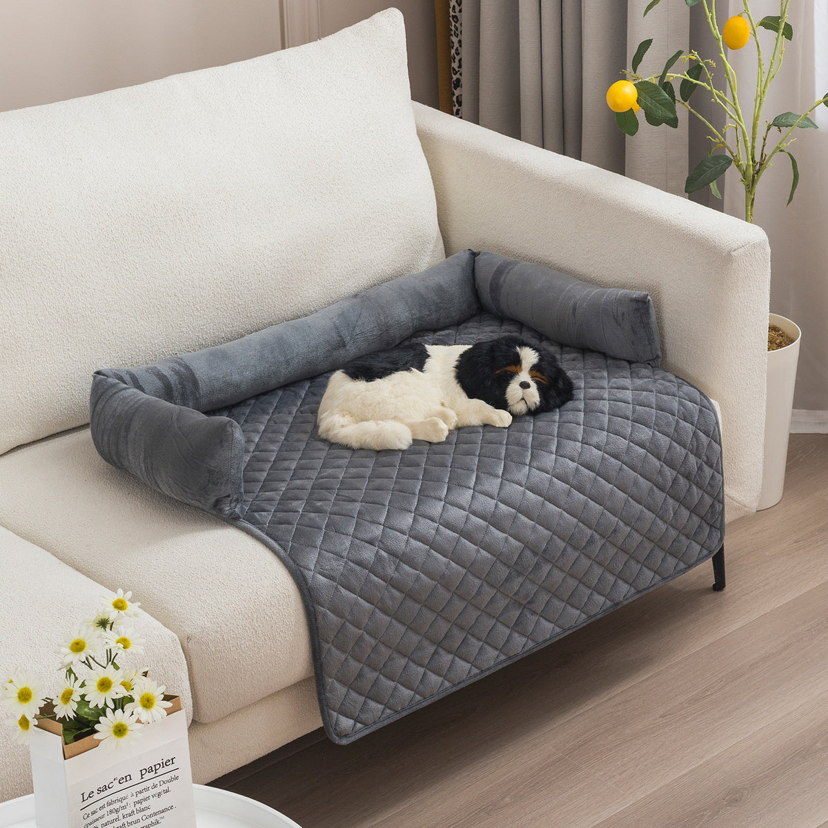 Plush Pet Sofa Cover Bed