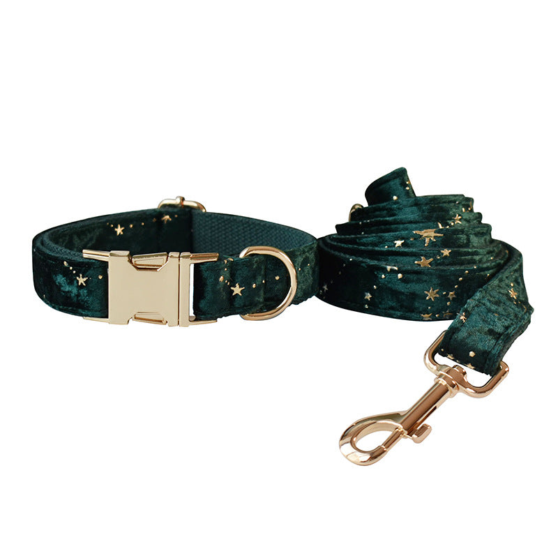 Star Print Cotton Dog Collar