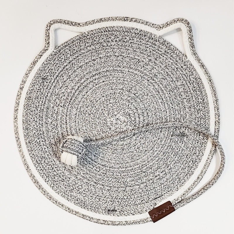 Braided Cotton Rope Cat Scratching Mat - Water Ripple Toy Ball