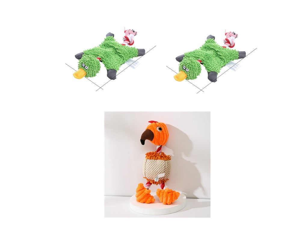 Plush Donkey and Friends Dog Toy - Set14