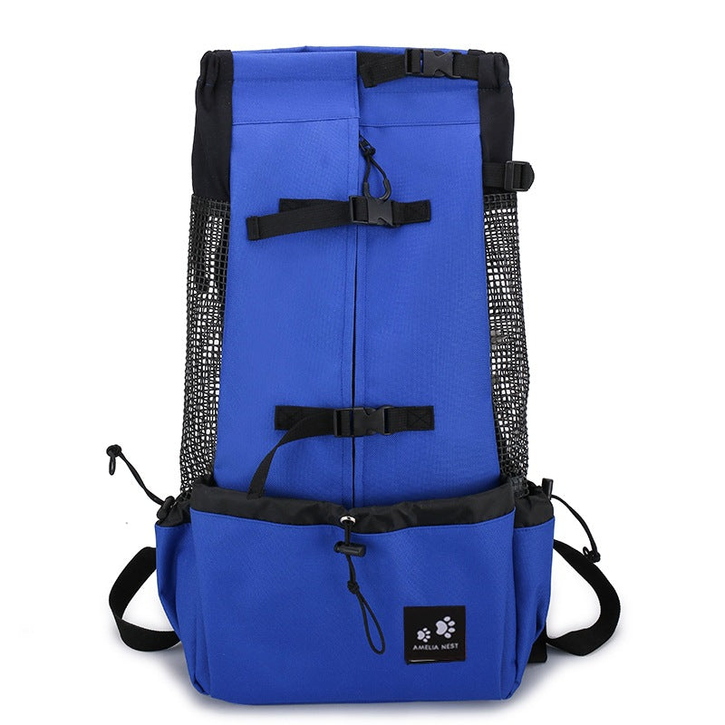 Double-Strap Dog Carrier Backpack - Blue / L