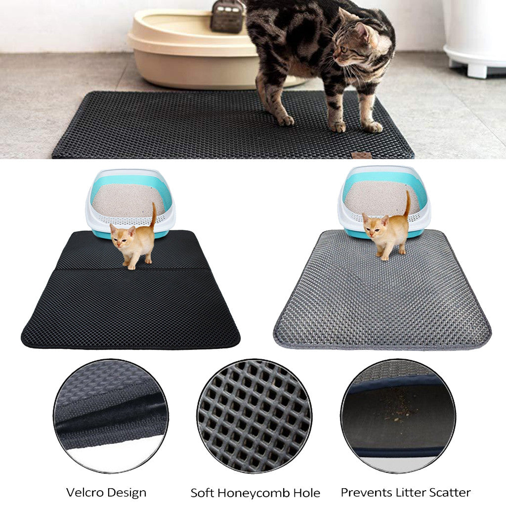 Foldable Honeycomb EVA Cat Litter Mat