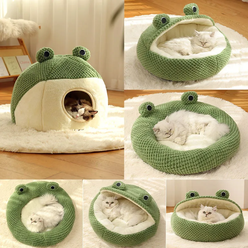 Plush Frog Pet Bed