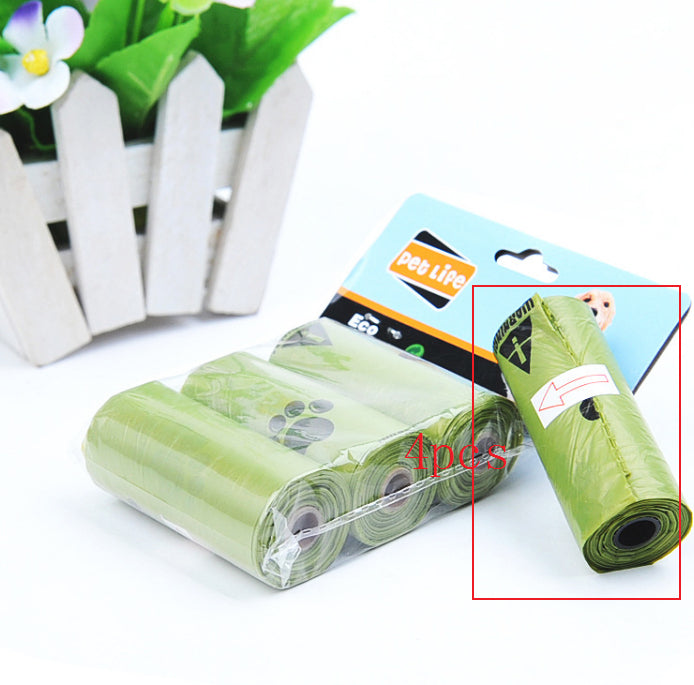 Pet Poop Bags for Dogs and Cats - Green garbage bag / 4PCS