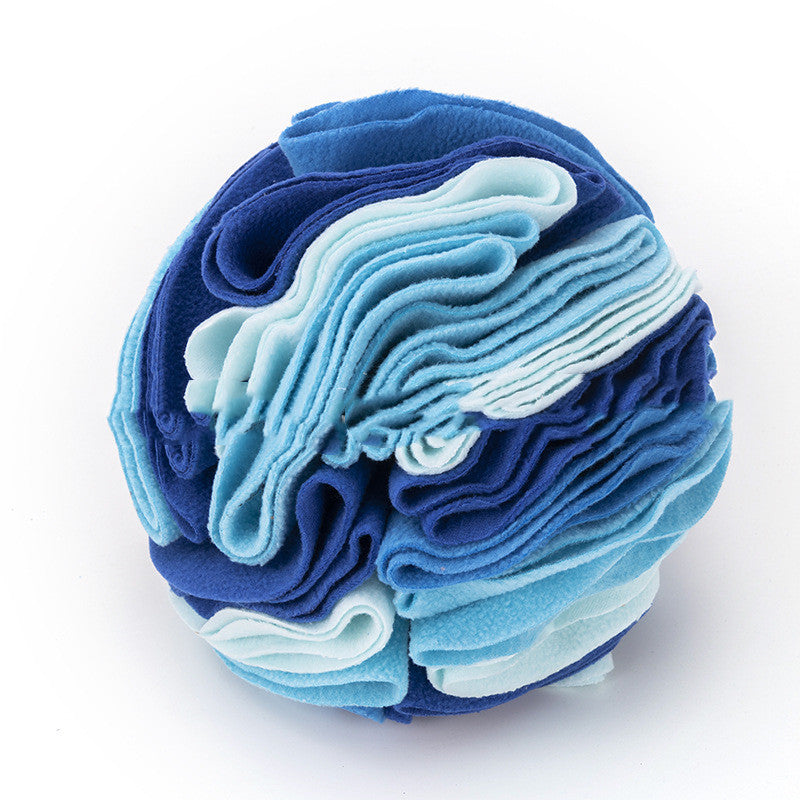 Fleece Snuffle Ball for Dogs and Cats - Blue series / 15cm